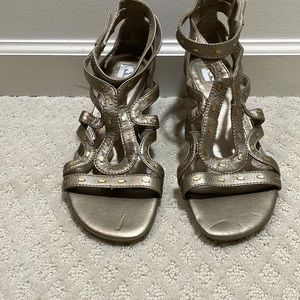 Metallic gold sandals size 11